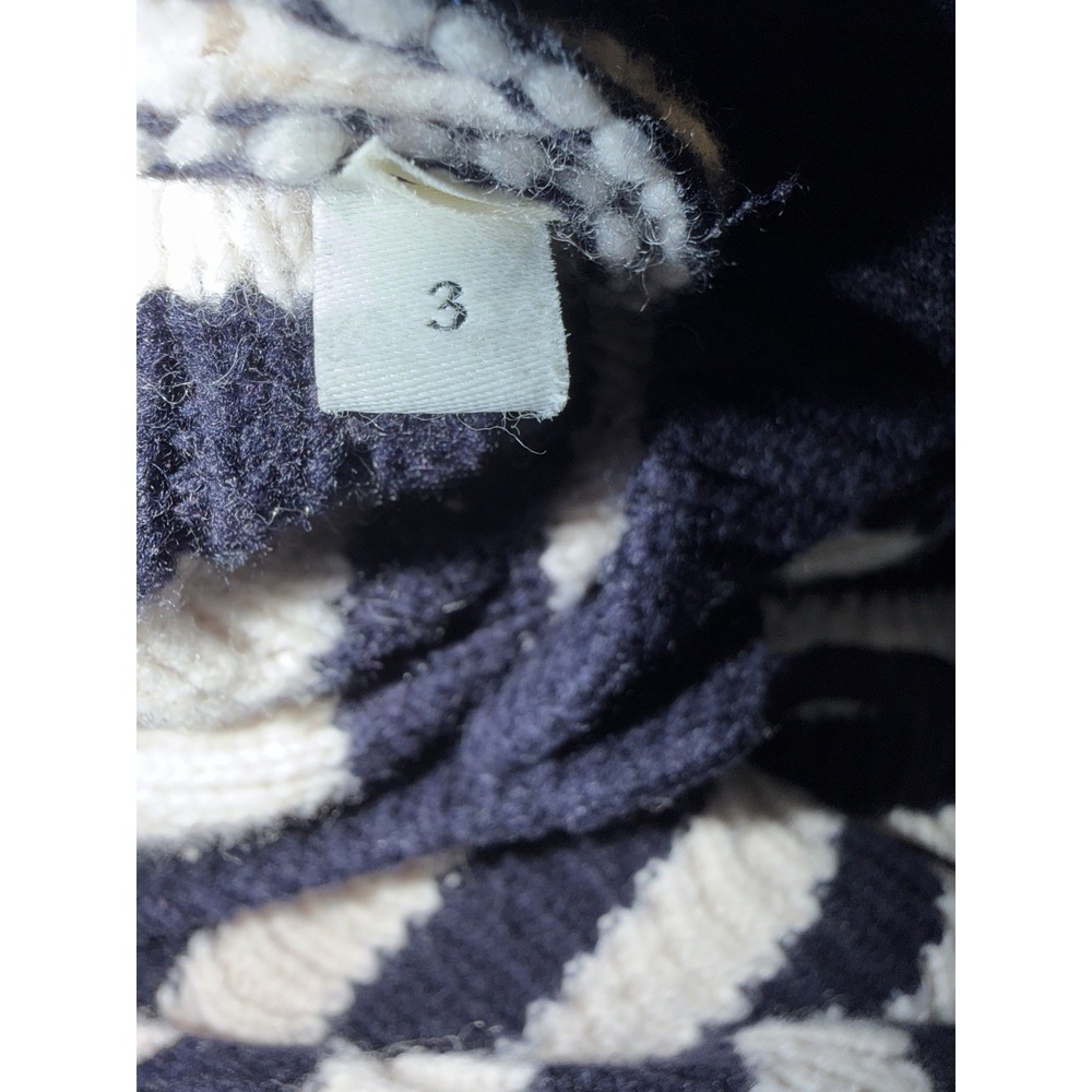 Sandro Paris Striped Breton Cardigan Sweater Jacket Black Ivory SZ 3/M Classic - Picture 9 of 14